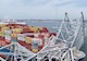 Image shows ship striking bridge in Baltimore