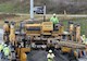 a crew works on a road project