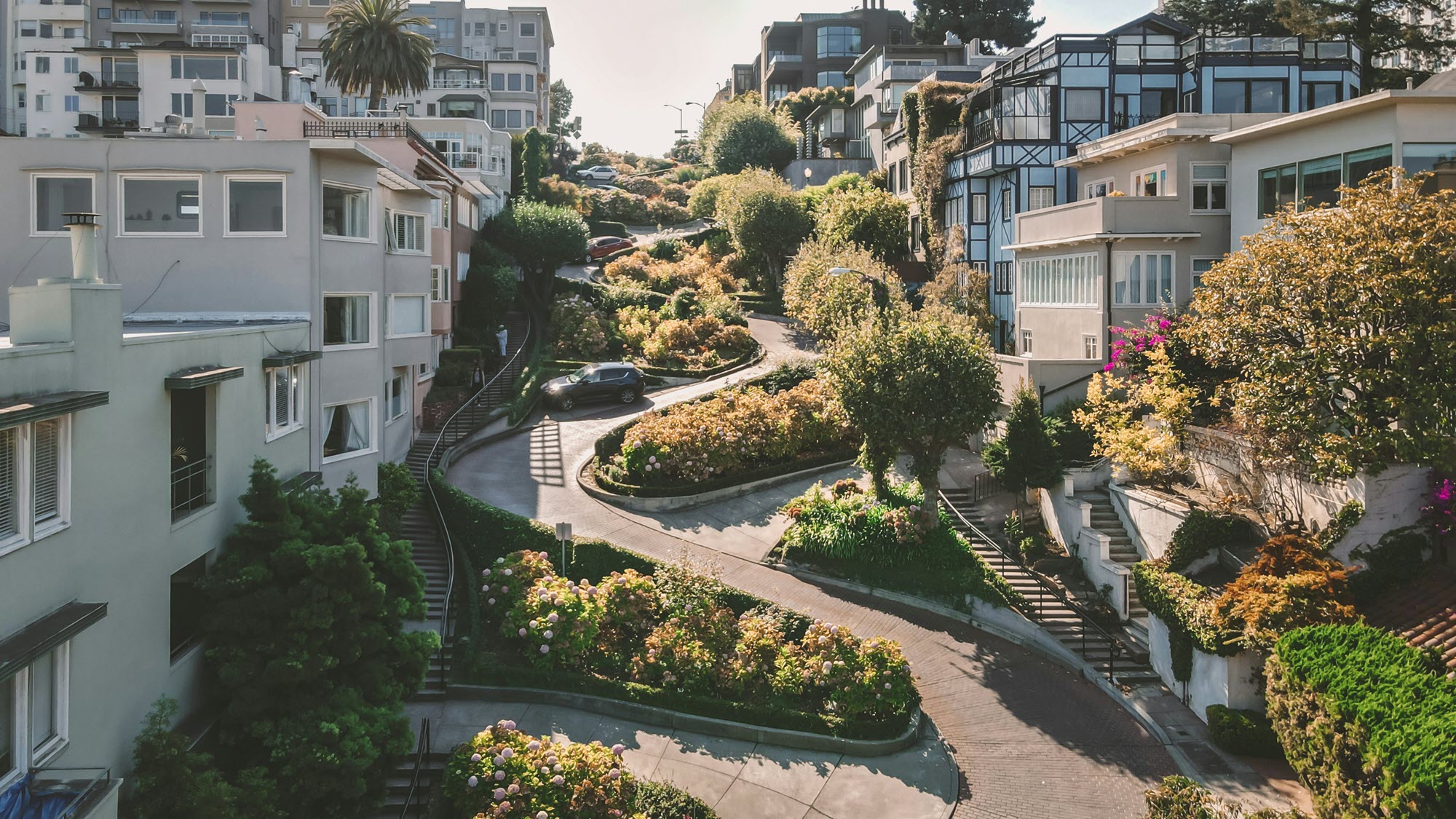 Photo of sloped street